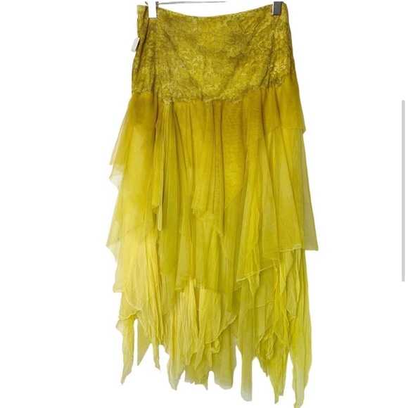 Free People Yellow A-Line Skirt - Picture 3 of 7